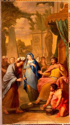 16 septembre : Sainte Sarah Bijbelse_voorstelling_Abimelech_geeft_Sara_aan_Abraham_terug_2C_objectnr_11096