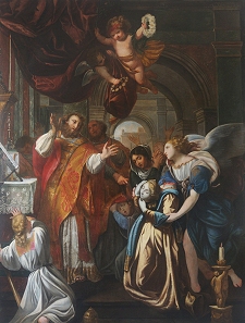 19 mai 2024 : Solennité de la Pentecôte - Page 7 La-Messe-de-Saint-Martial-Tableau-Cathedrale-de-Limoges